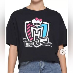 Monster High Crest Crop T-Shirt Size Small